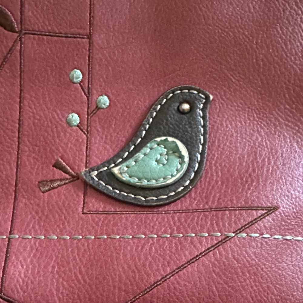 Chala Bird on Berry Crossbody Purse - Picture 3 of 8